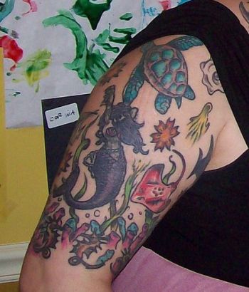 Mermaid Arm Tattoo 